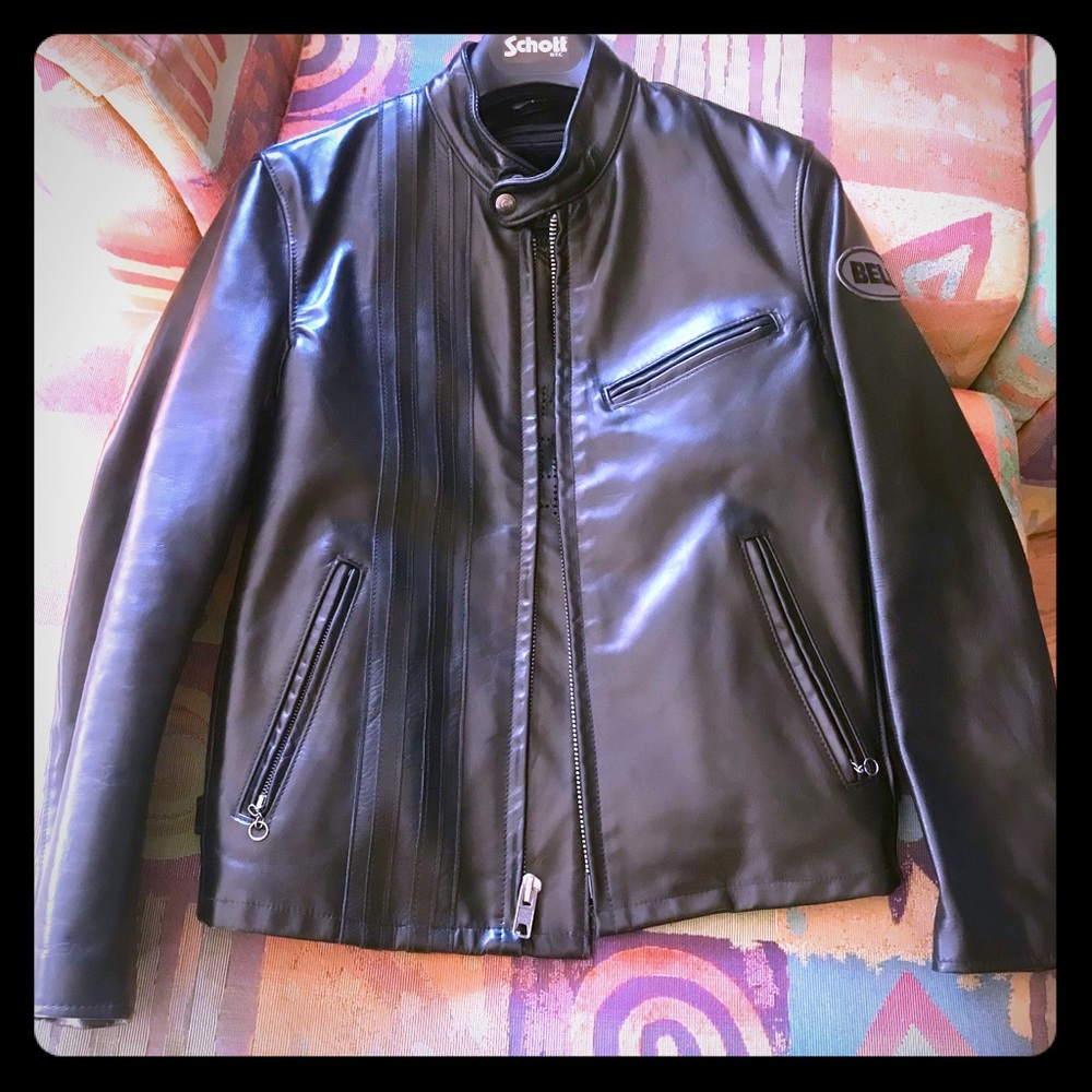 Black leather motorcycle jacket. NWOT